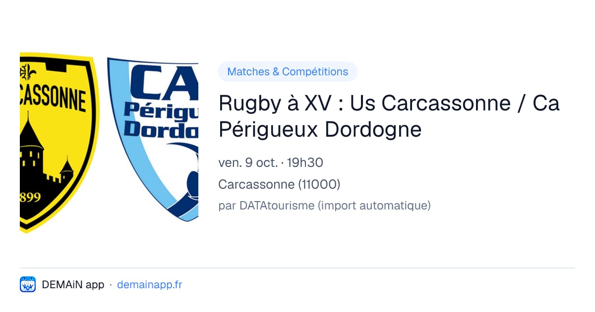 Rugby à XV : Us Carcassonne / Ca Périgueux Dordogne — Carcassonne
