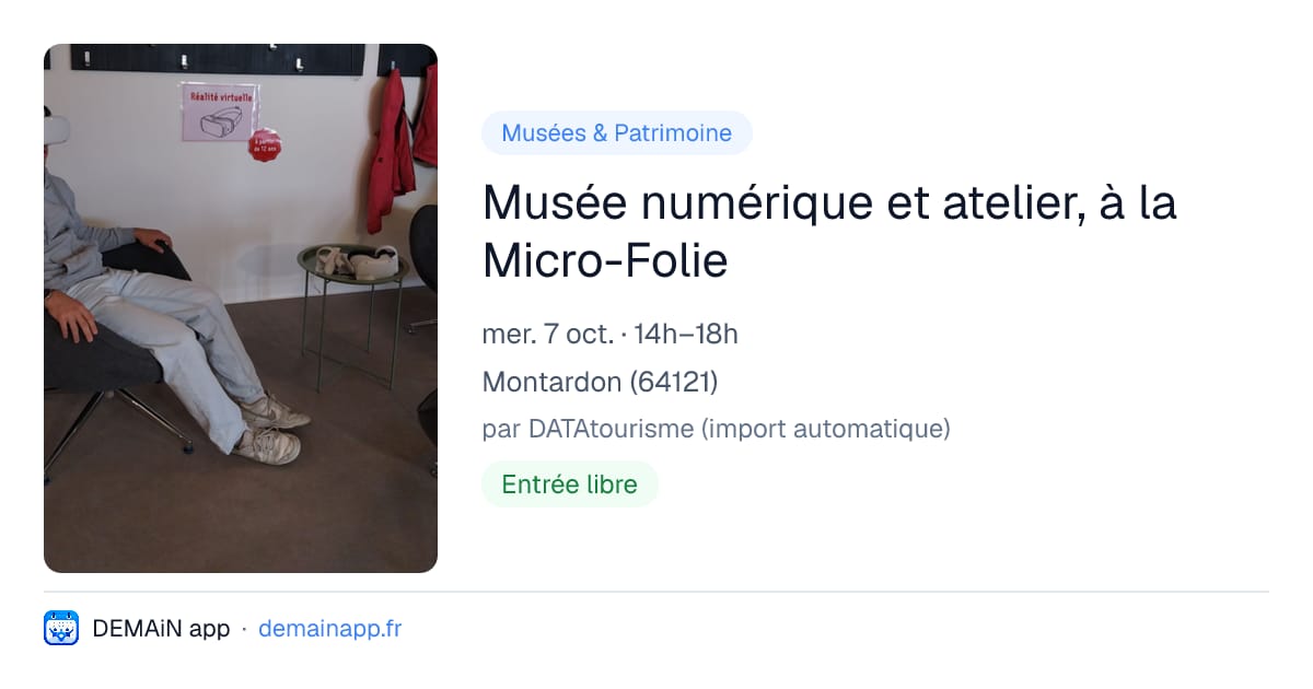 Musée numérique et atelier, à la Micro-Folie — Montardon