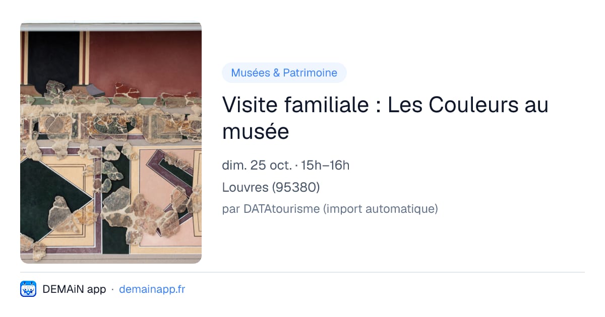 Visite familiale : Les Couleurs au musée — Louvres