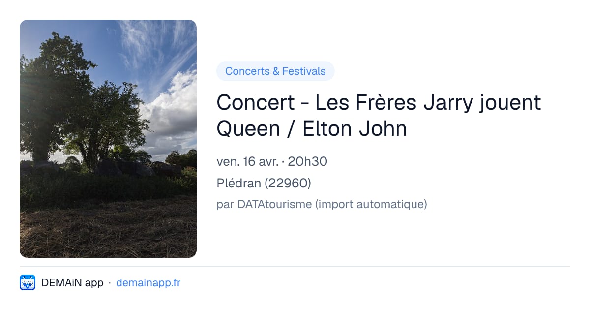 Concert - Les Frères Jarry jouent Queen / Elton John — Plédran