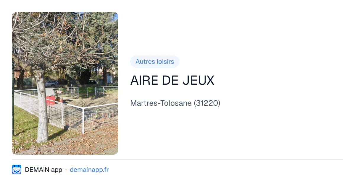 AIRE DE JEUX — Martres-Tolosane