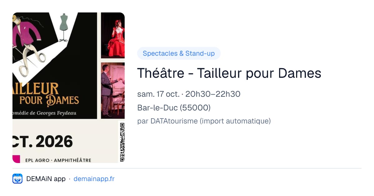 Théâtre - Tailleur pour Dames — Bar-le-Duc