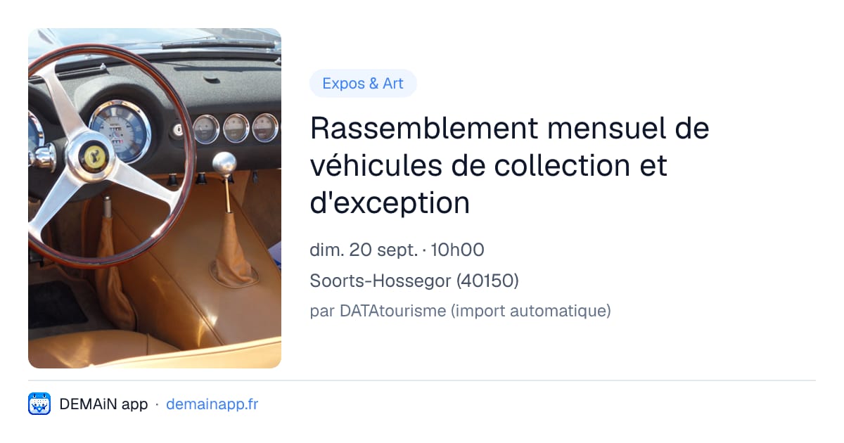 Rassemblement mensuel de véhicules de collection et d'exception — Soorts-Hossegor