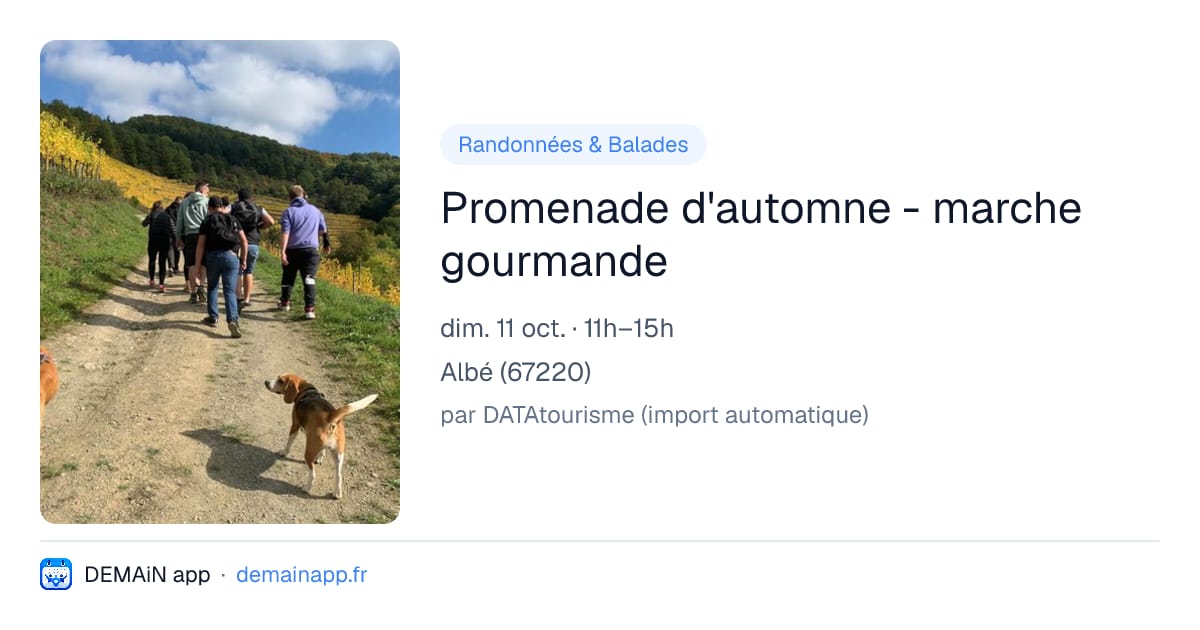 Promenade d'automne - marche gourmande — Albé
