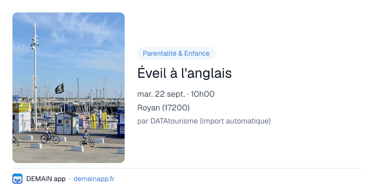 Éveil à l'anglais — Royan