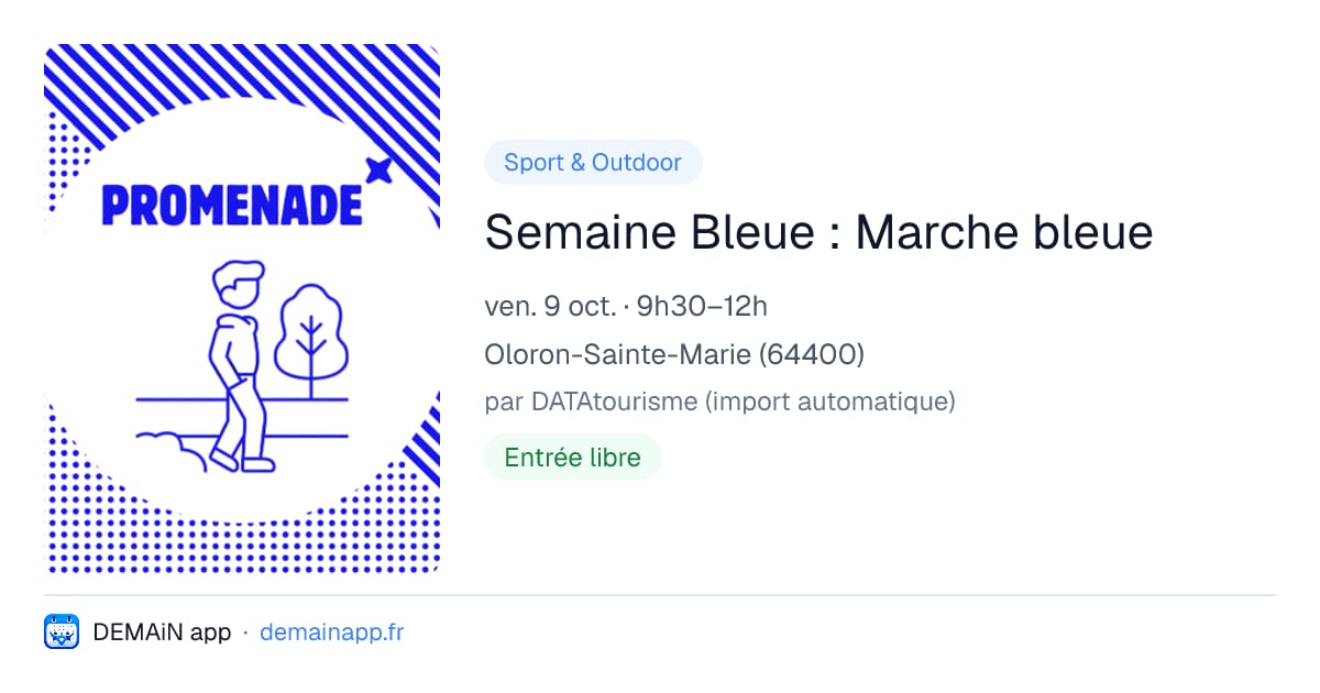 Semaine Bleue : Marche bleue — Oloron-Sainte-Marie