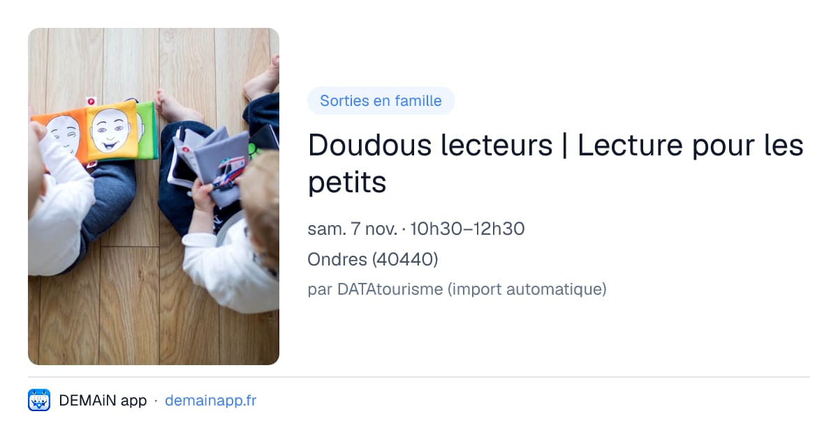 Doudous lecteurs | Lecture pour les petits — Ondres