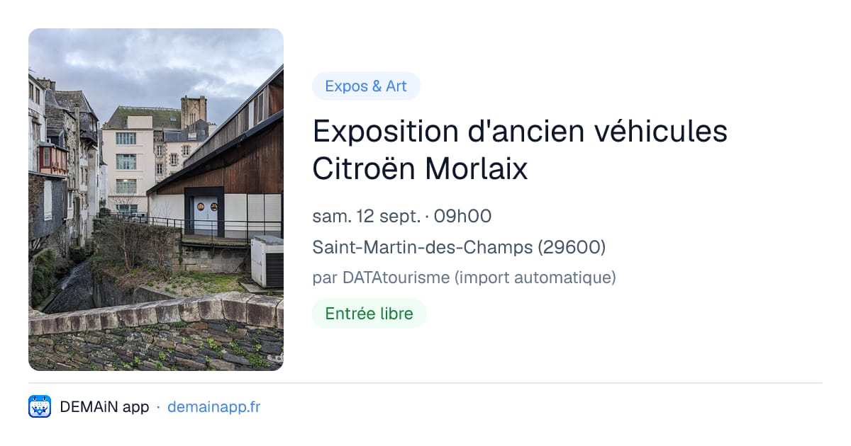 Exposition d'ancien véhicules Citroën Morlaix — Saint-Martin-des-Champs