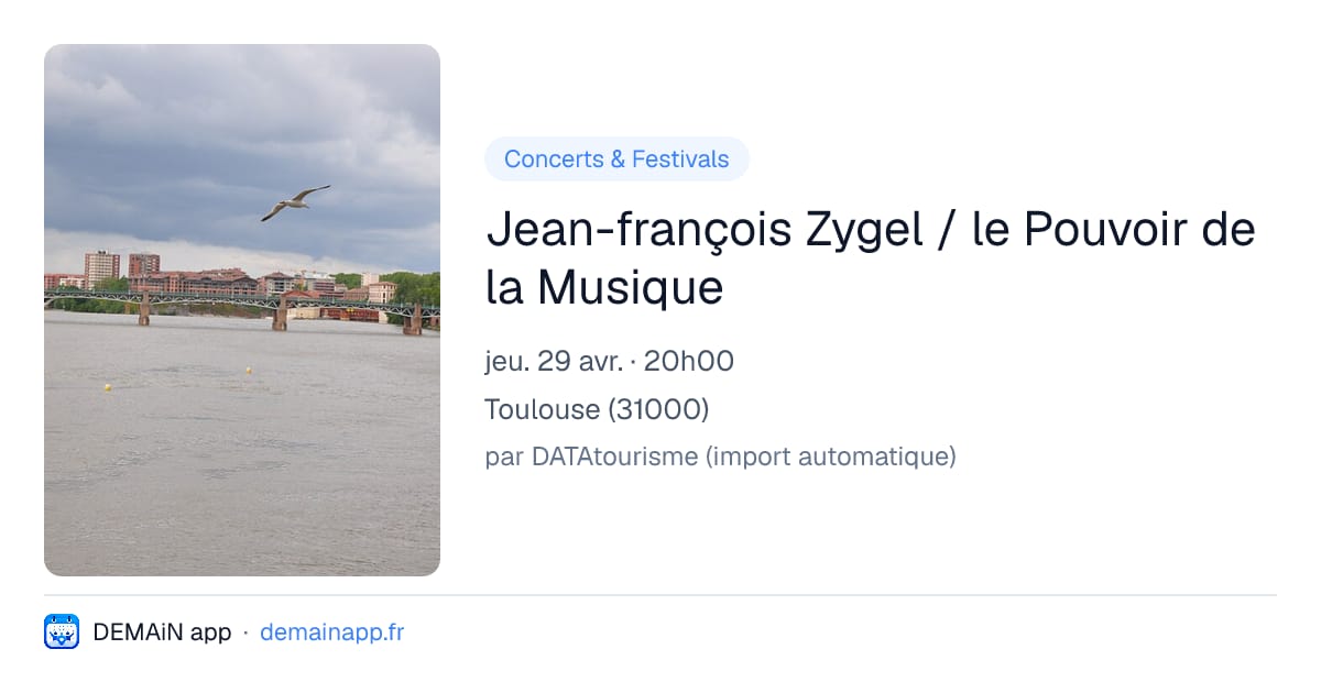 Jean-françois Zygel / le Pouvoir de la Musique — Toulouse