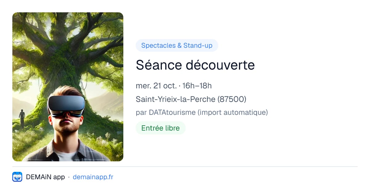 Séance découverte — Saint-Yrieix-la-Perche