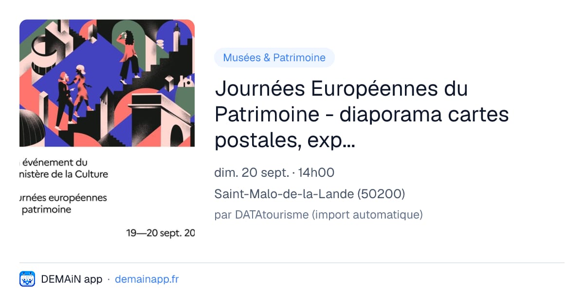 Journées Européennes du Patrimoine - diaporama cartes postales, exposition et conférence "De la morue à l’algue, l’histoire de la mer de l’ouest du Coutançais" — Saint-Malo-de-la-Lande