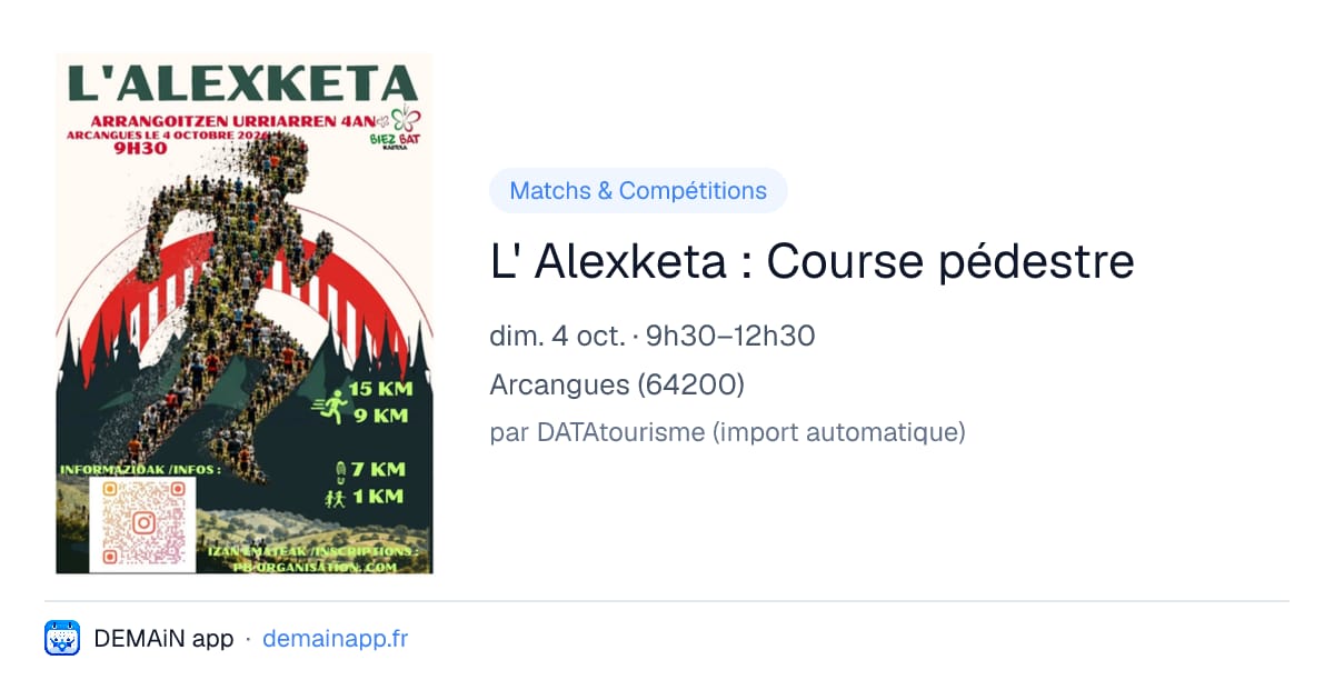 L' Alexketa : Course pédestre — Arcangues