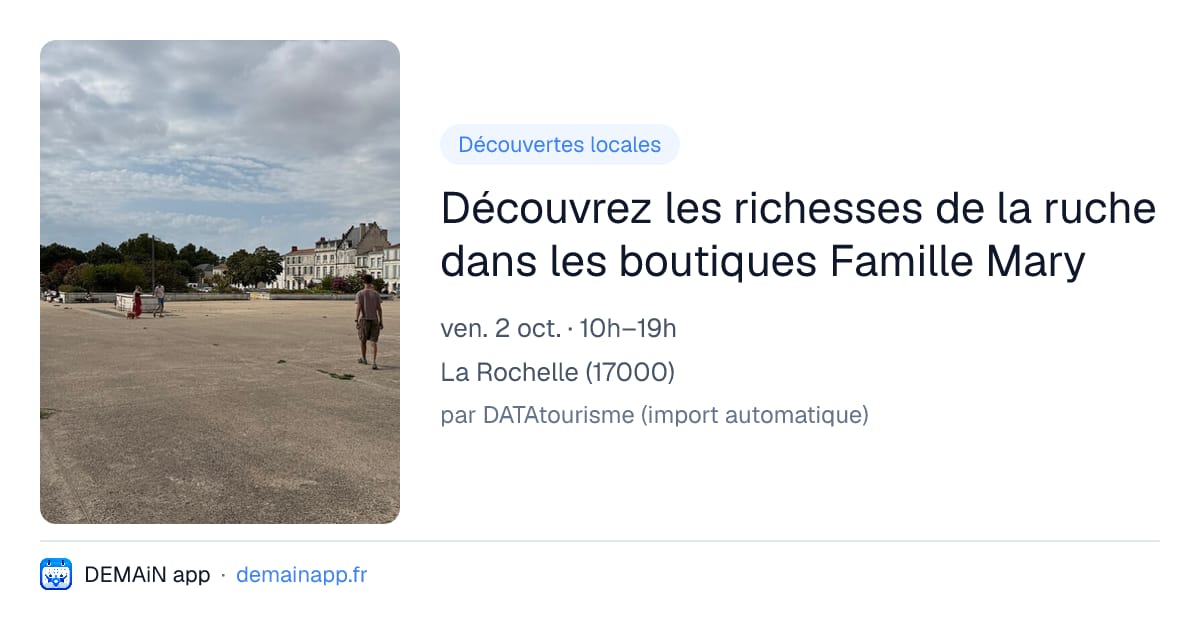 Découvrez les richesses de la ruche dans les boutiques Famille Mary — La Rochelle