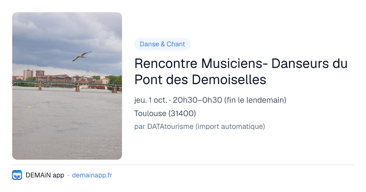 Rencontre Musiciens- Danseurs du Pont des Demoiselles — Toulouse