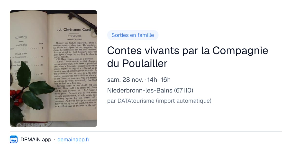 Contes vivants par la Compagnie du Poulailler — Niederbronn-les-Bains