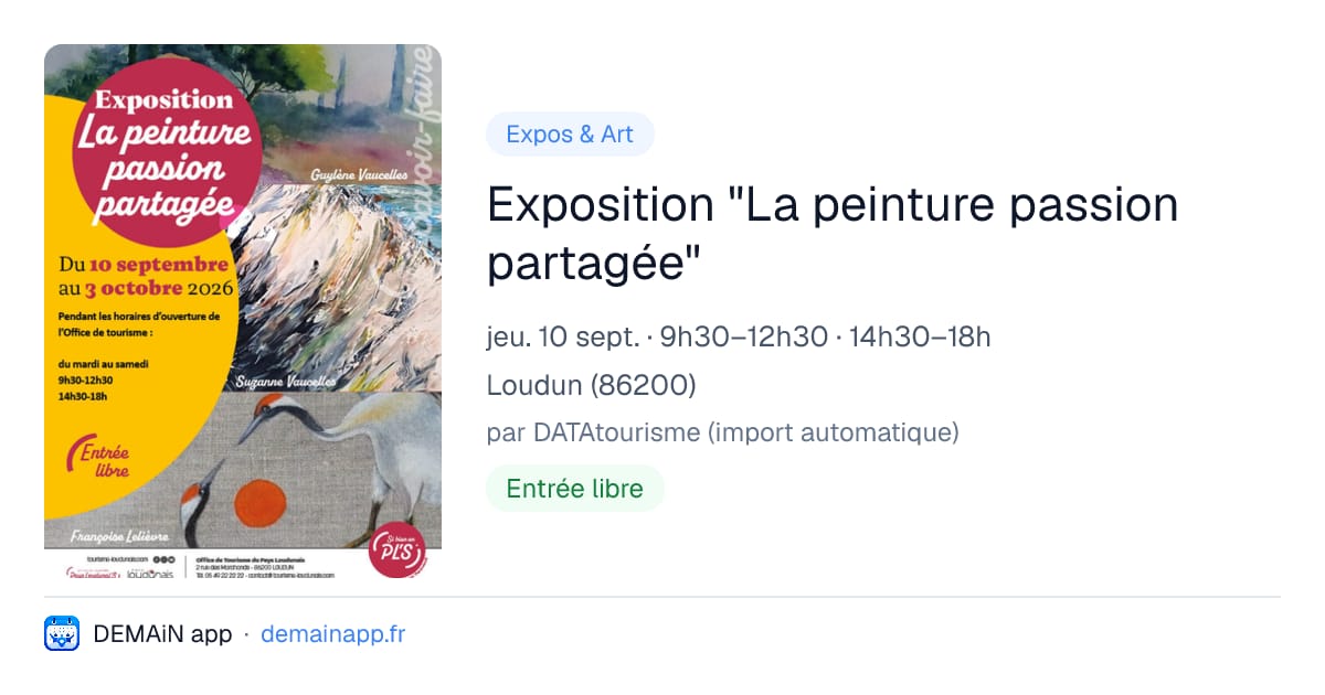 Exposition "La peinture passion partagée" — Loudun