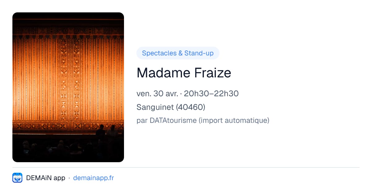 Madame Fraize — Sanguinet