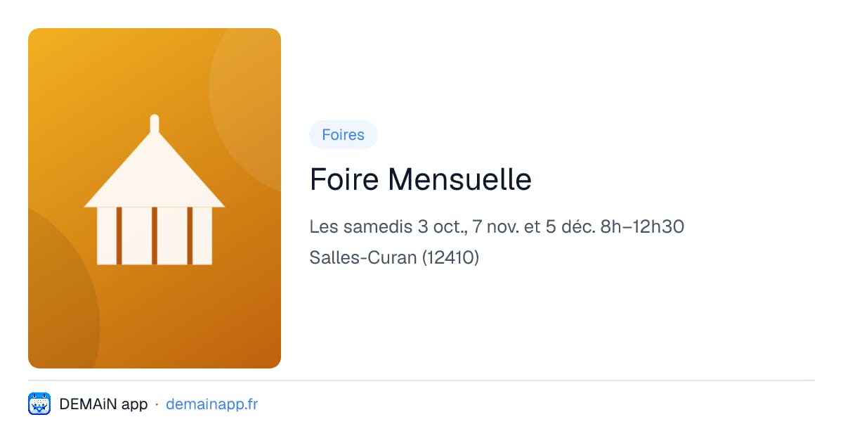 Foire Mensuelle — Salles-Curan