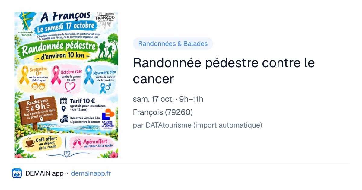 Randonnée pédestre contre le cancer — François