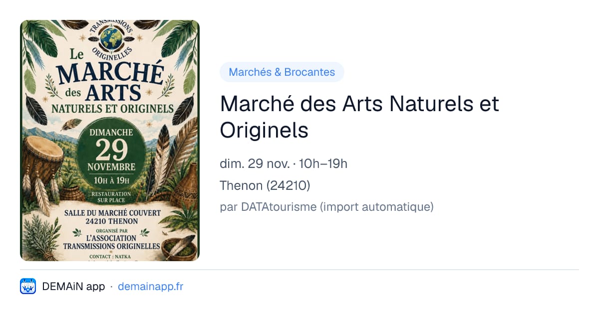 Marché des Arts Naturels et Originels — Thenon