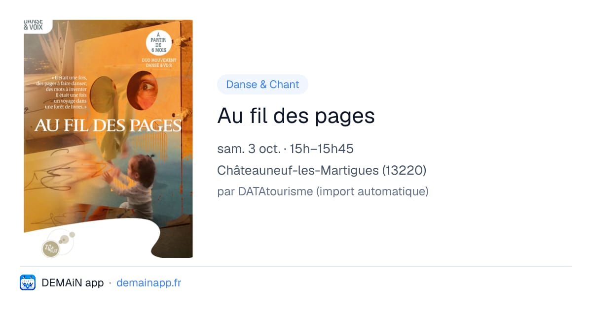 Au fil des pages — Châteauneuf-les-Martigues