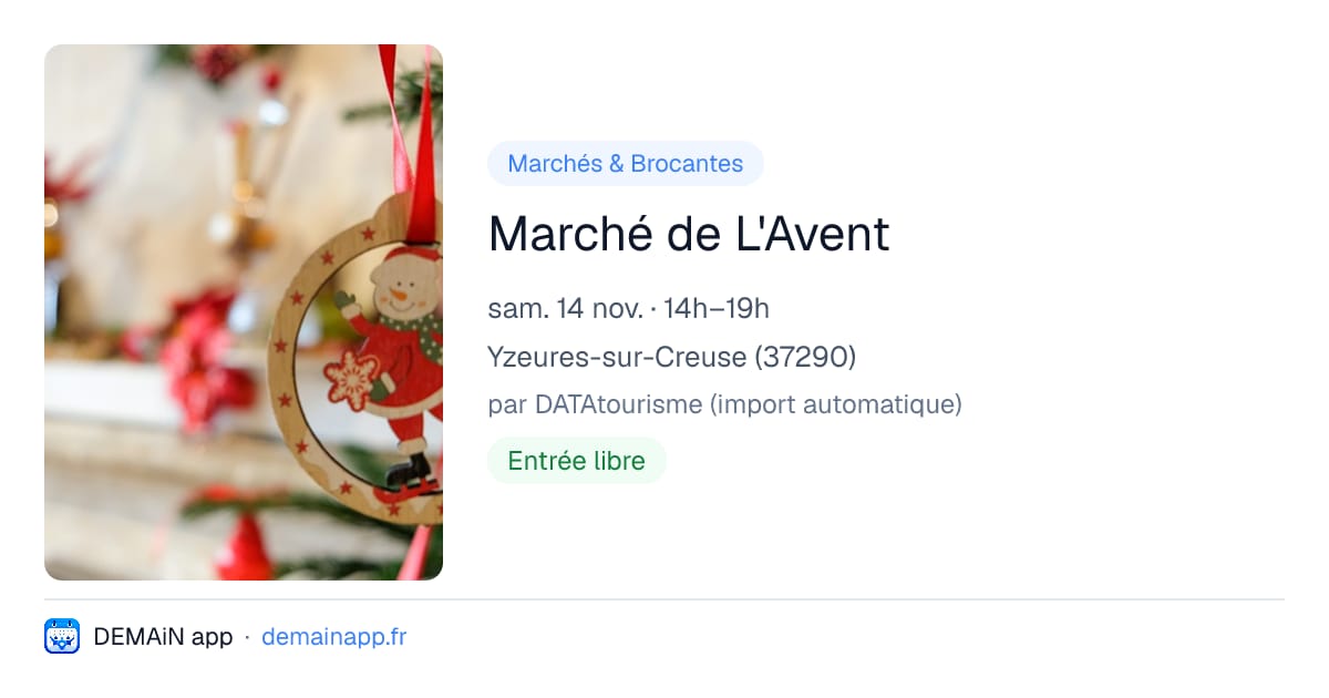 Marché de L'Avent — Yzeures-sur-Creuse
