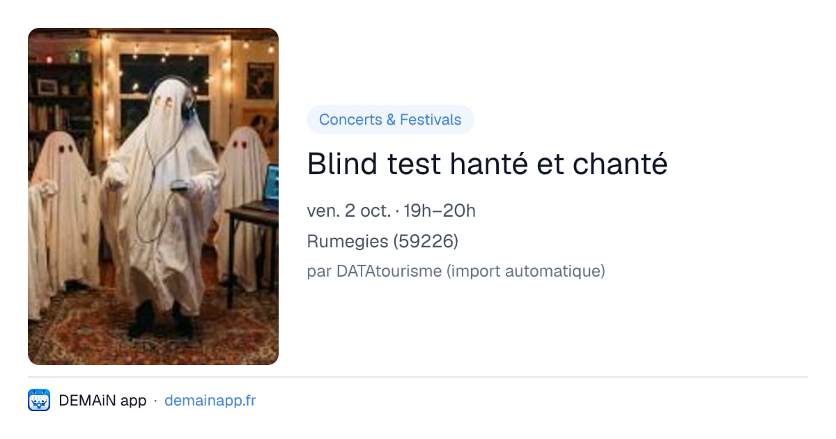 Blind test hanté et chanté — Rumegies