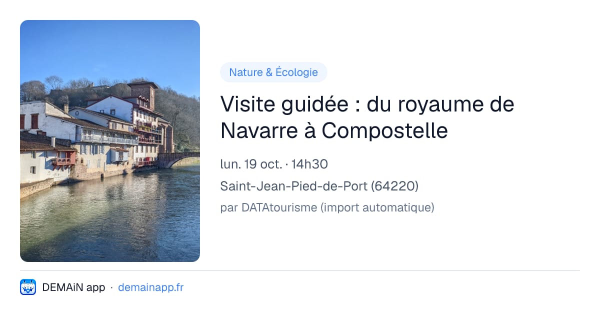 Visite guidée : du royaume de Navarre à Compostelle — Saint-Jean-Pied-de-Port
