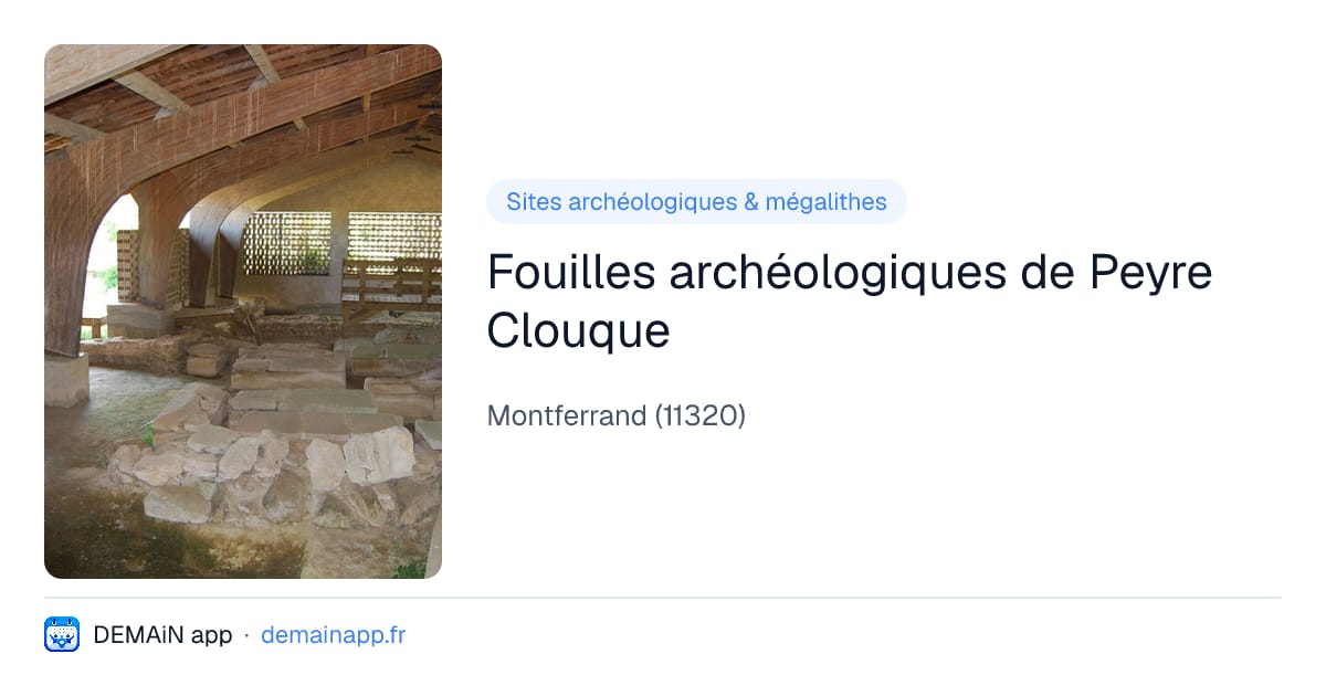 Fouilles archéologiques de Peyre Clouque — Montferrand