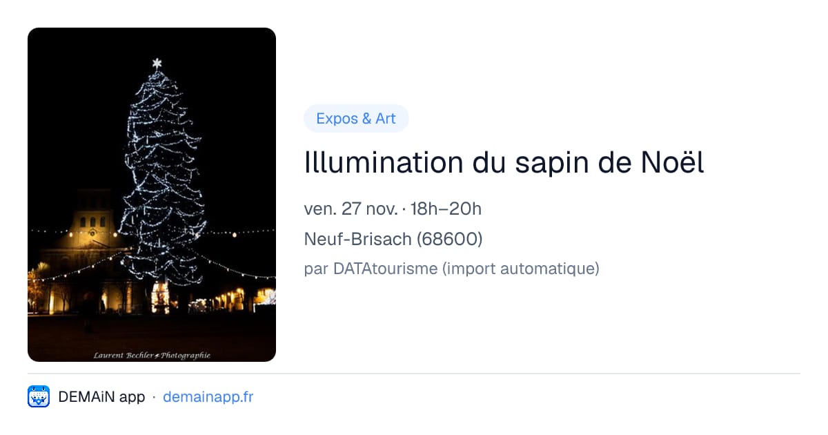 Illumination du sapin de Noël — Neuf-Brisach