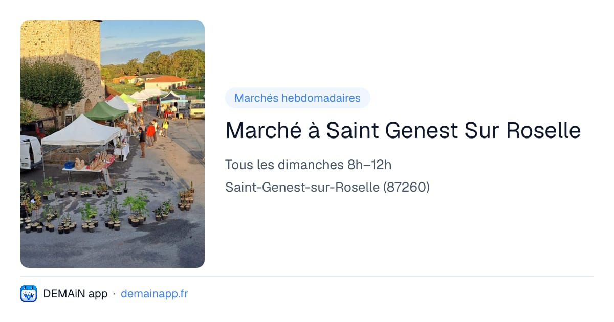 Marché à Saint Genest Sur Roselle — Saint-Genest-sur-Roselle