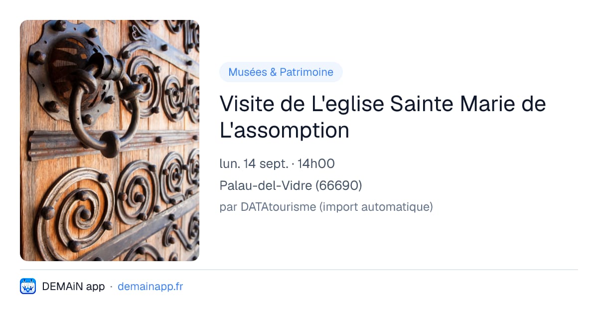 Visite de L'eglise Sainte Marie de L'assomption — Palau-del-Vidre