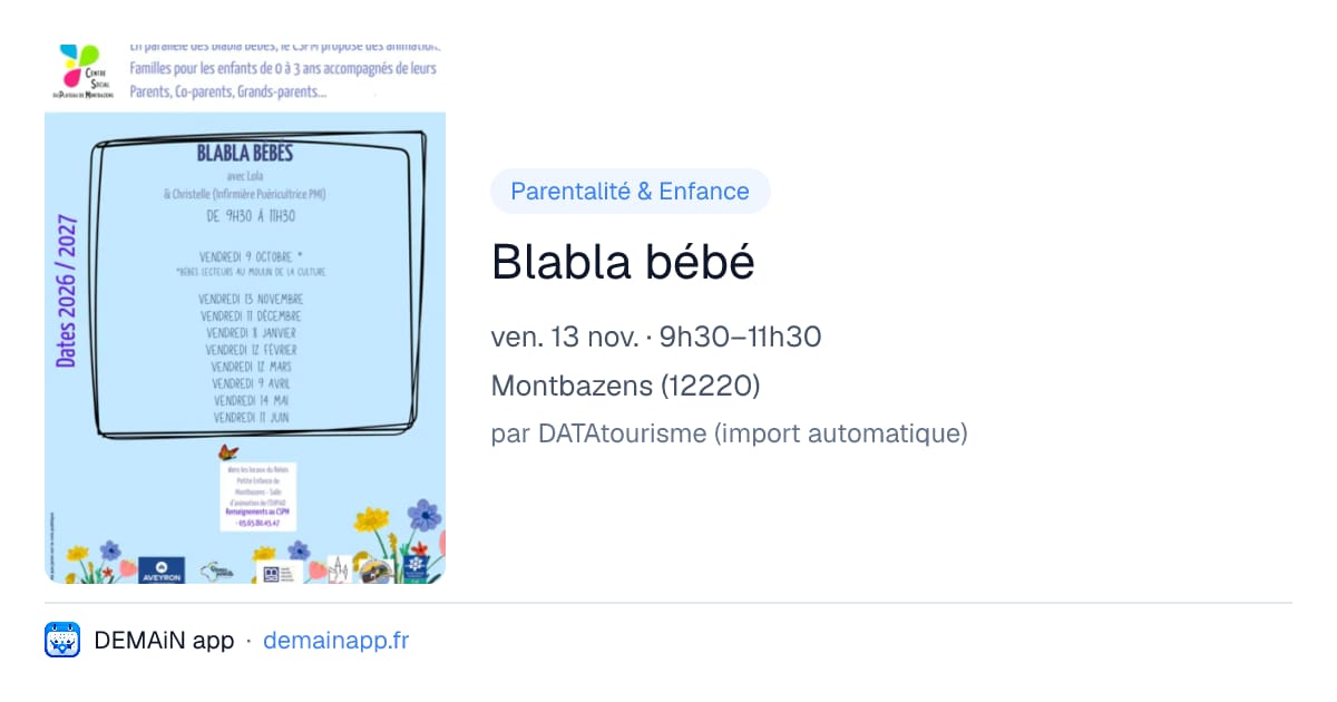 Blabla bébé — Montbazens