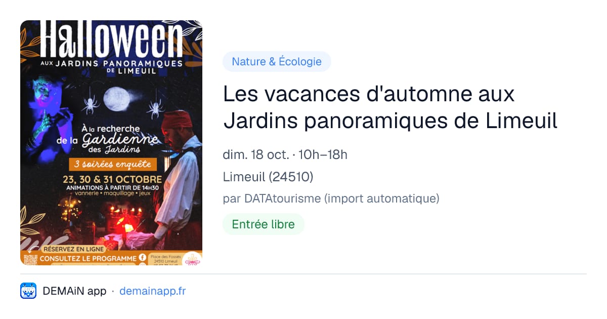 Les vacances d'automne aux Jardins panoramiques de Limeuil — Limeuil
