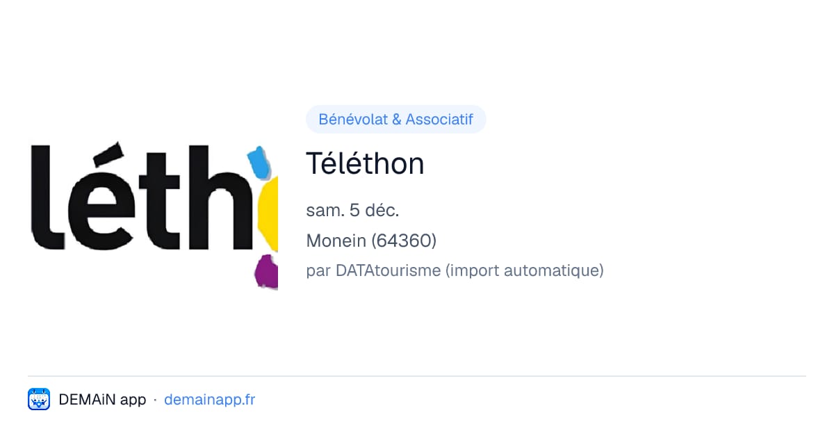Téléthon — Monein