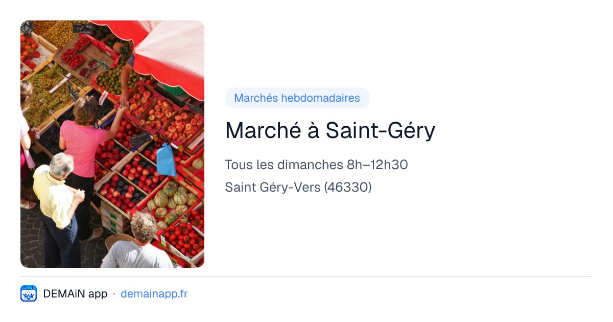 Marché à Saint-Géry — Saint Géry-Vers