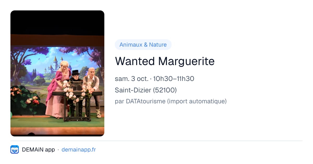 Wanted Marguerite — Saint-Dizier