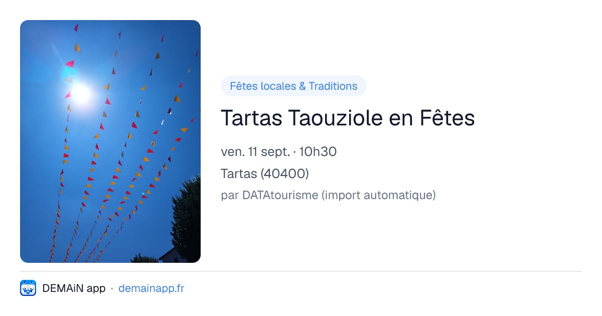 Tartas Taouziole en Fêtes — Tartas