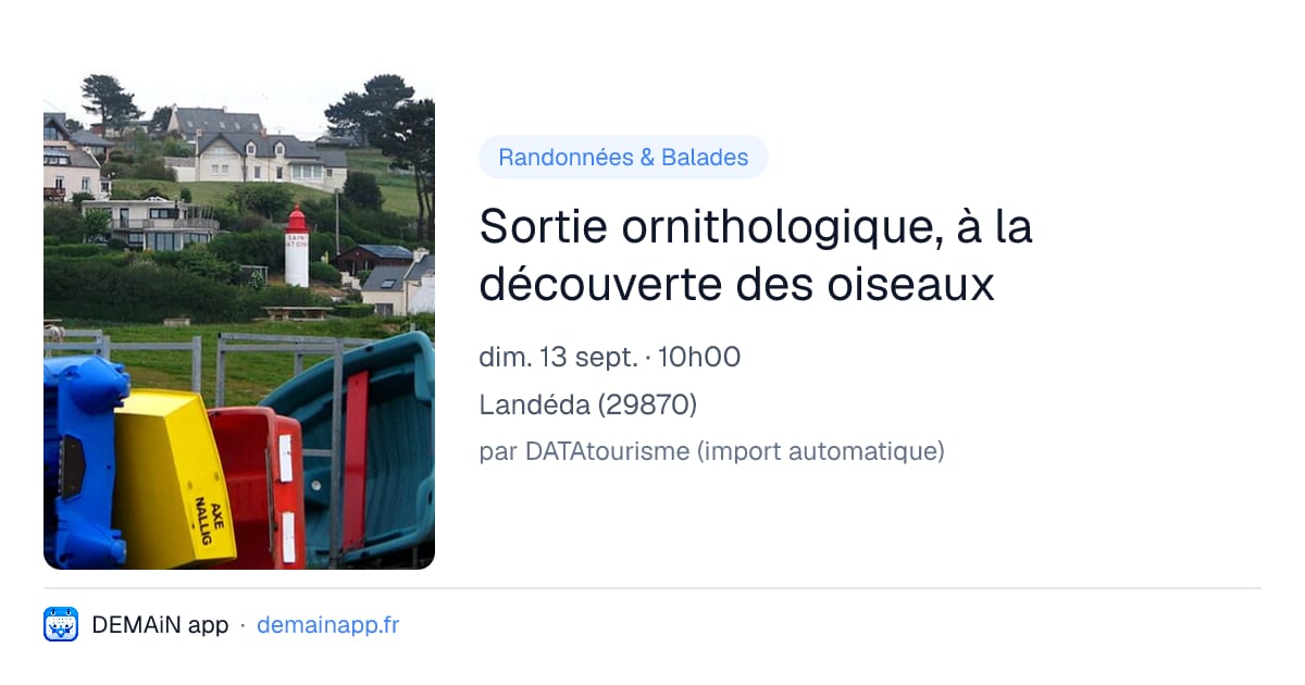 Sortie ornithologique, à la découverte des oiseaux — Landéda