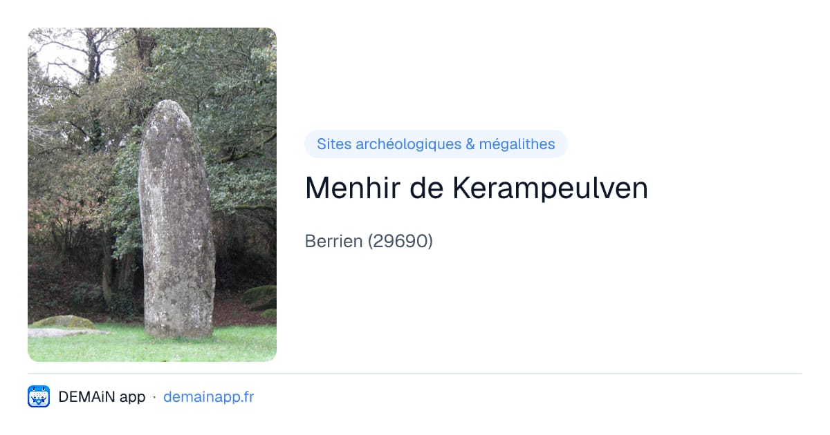 Menhir de Kerampeulven — Berrien