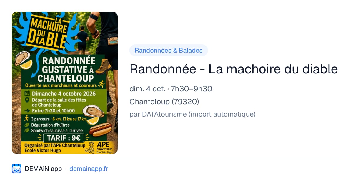 Randonnée - La machoire du diable — Chanteloup