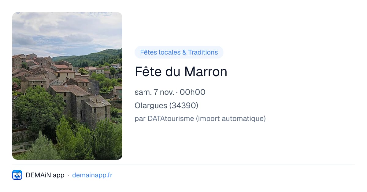 Fête du Marron — Olargues