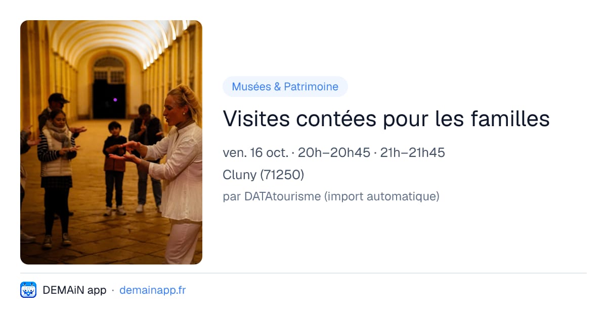 Visites contées pour les familles — Cluny
