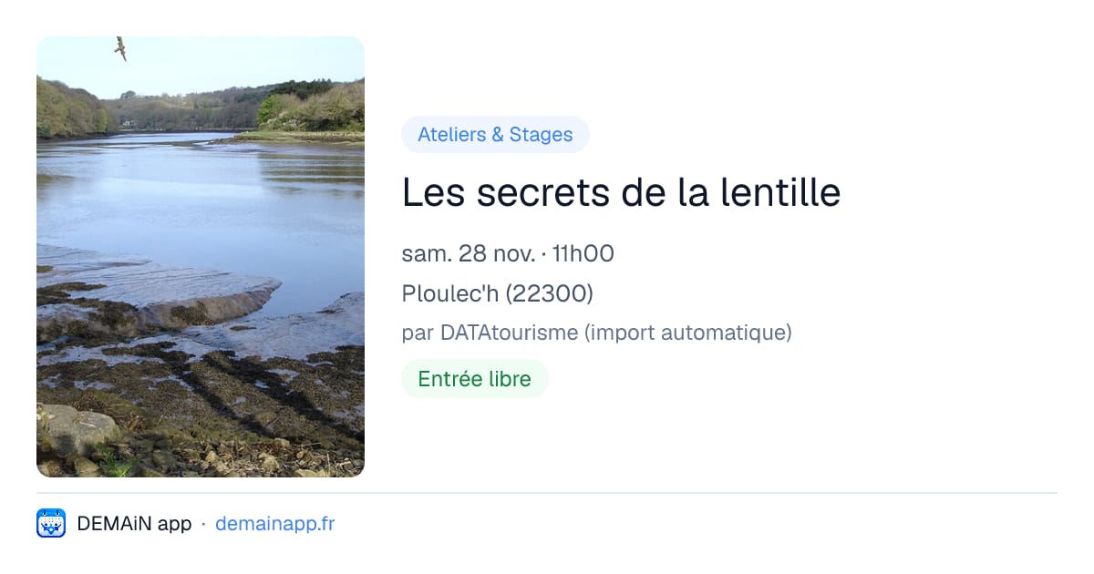 Les secrets de la lentille — Ploulec'h