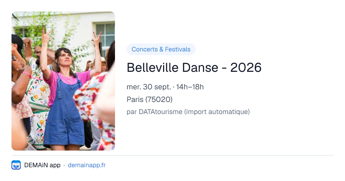 Belleville Danse - 2026 — Paris