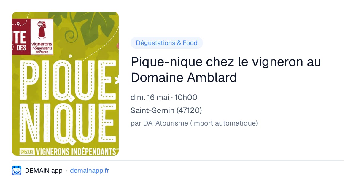 Pique-nique chez le vigneron au Domaine Amblard — Saint-Sernin