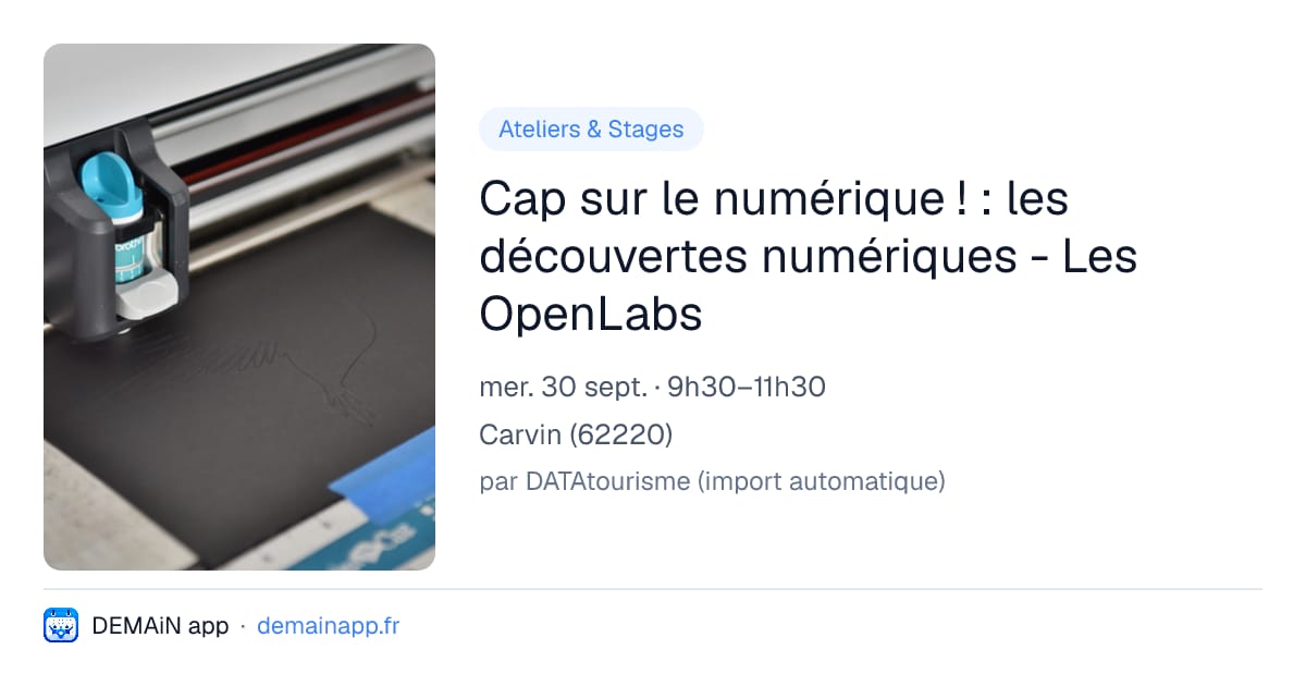 Cap sur le numérique ! : les découvertes numériques - Les OpenLabs — Carvin