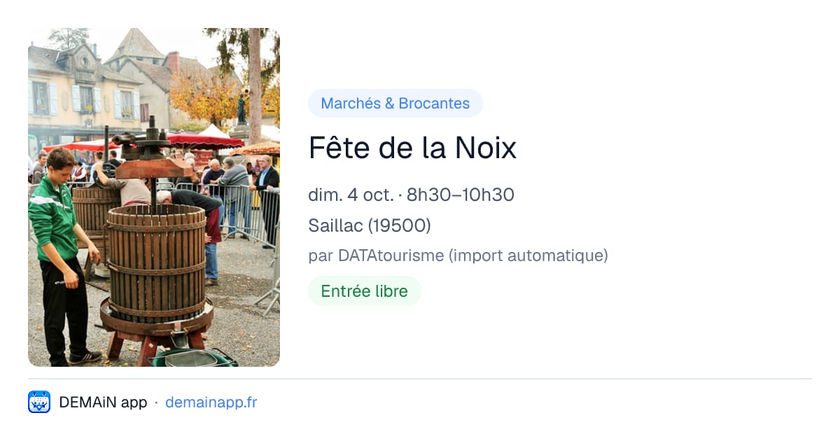 Fête de la Noix — Saillac