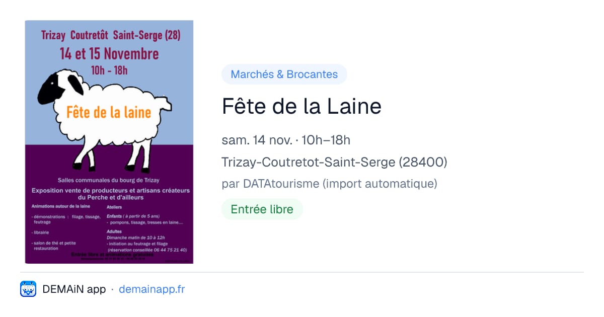 Fête de la Laine — Trizay-Coutretot-Saint-Serge