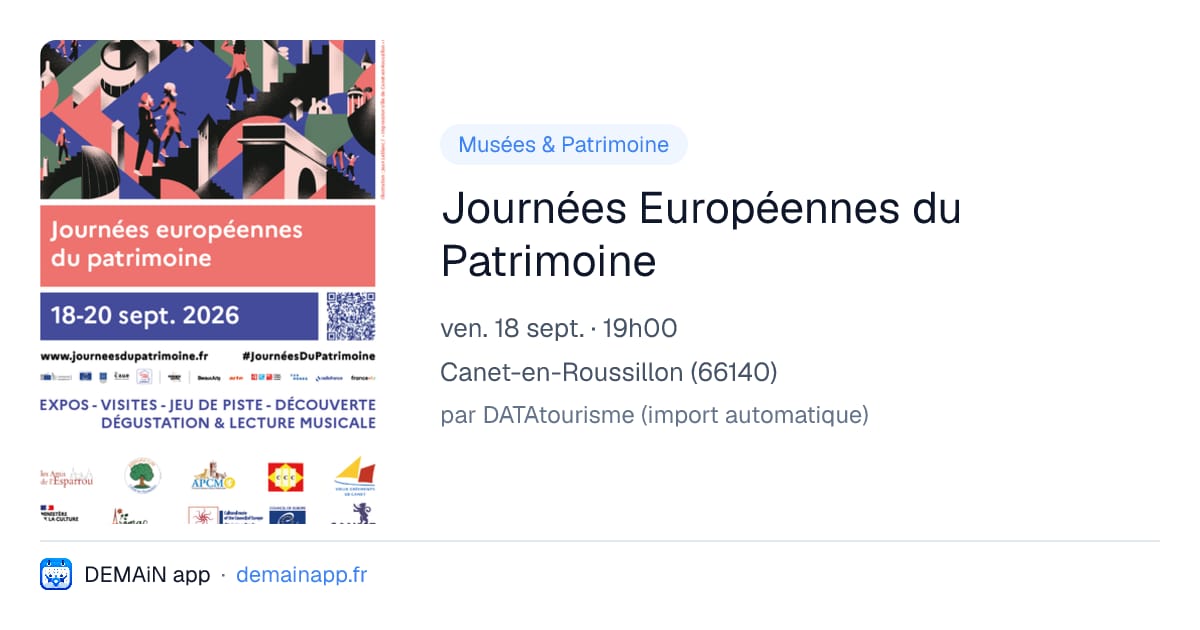 Journées Européennes du Patrimoine — Canet-en-Roussillon